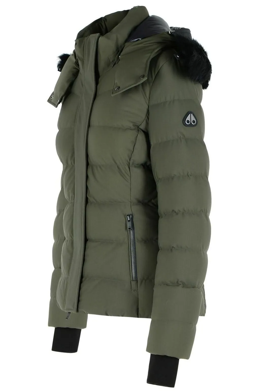 Moose Knuckles Hooded Logo Patch Jacket