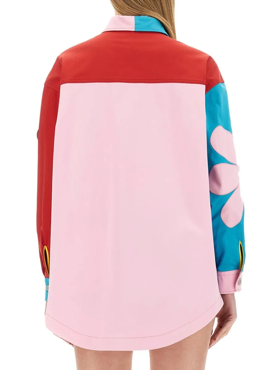 Moschino Jeans Allover Graphic Printed Long-Sleeved Shirt