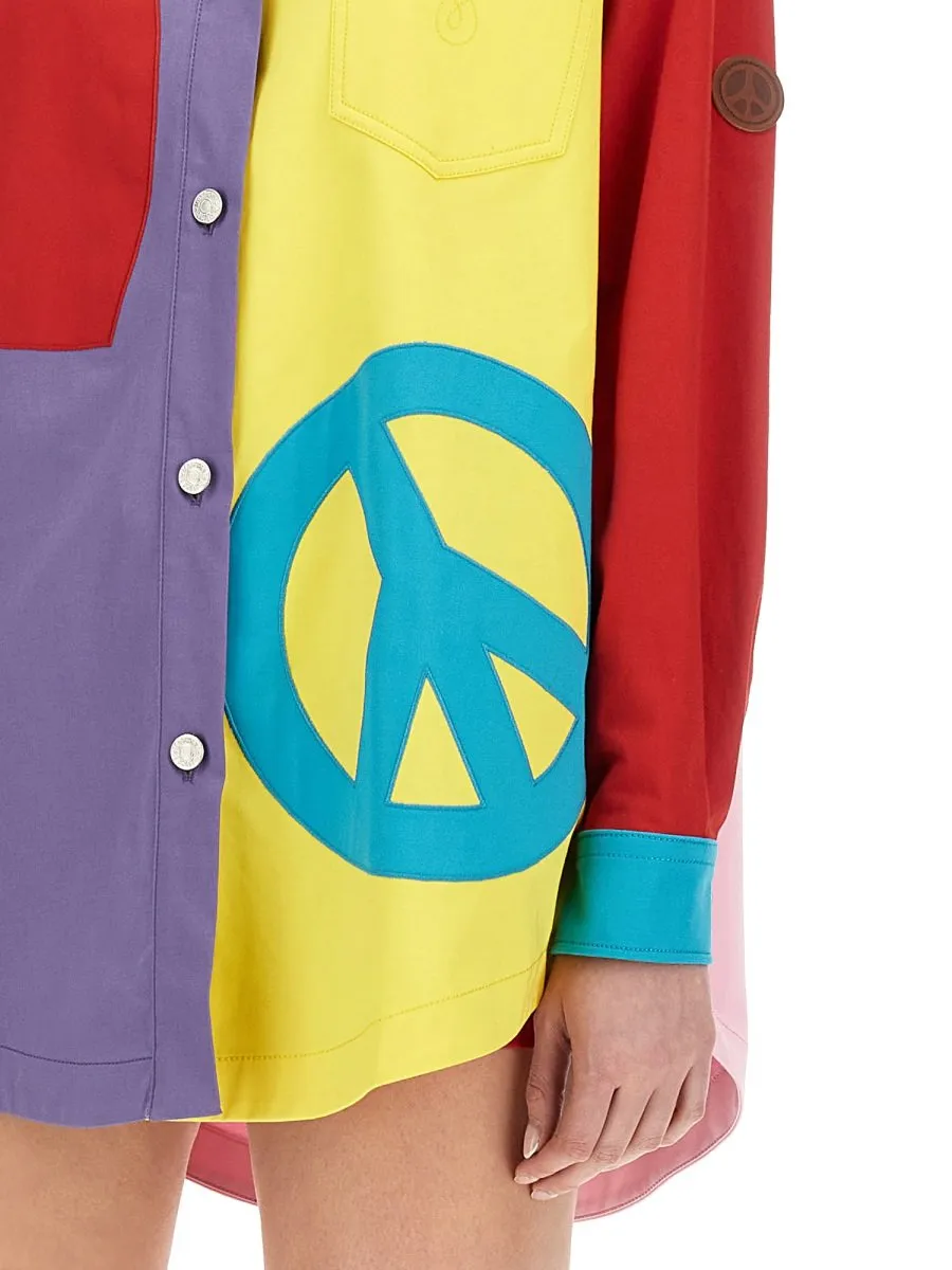 Moschino Jeans Allover Graphic Printed Long-Sleeved Shirt
