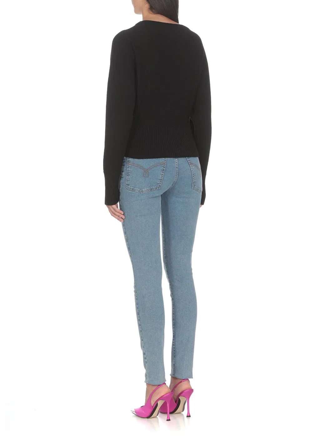 Moschino Jeans Embellished Cropped Jumper
