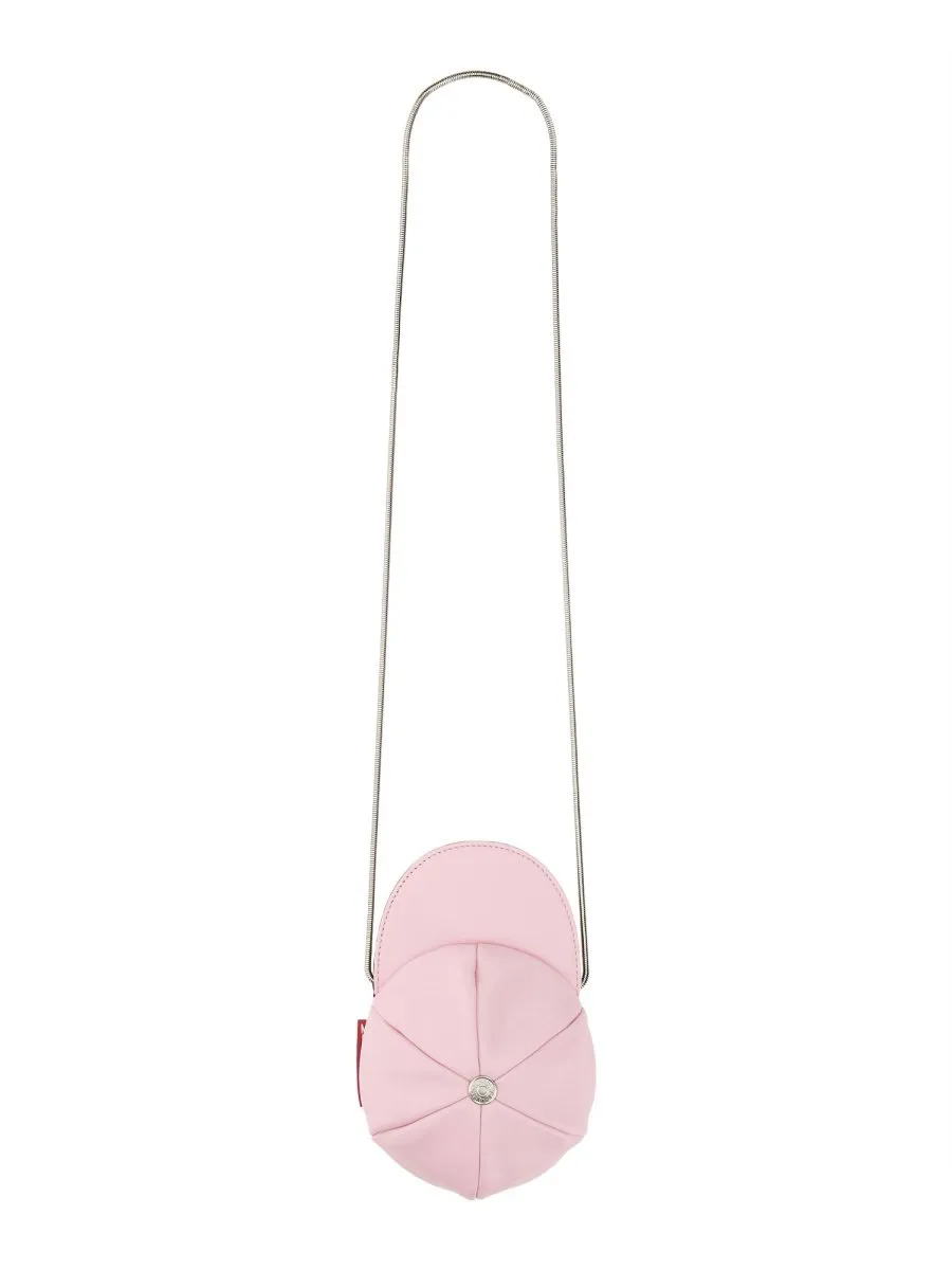 Moschino Jeans Logo Patch Chain-Linked Crossbody Bag