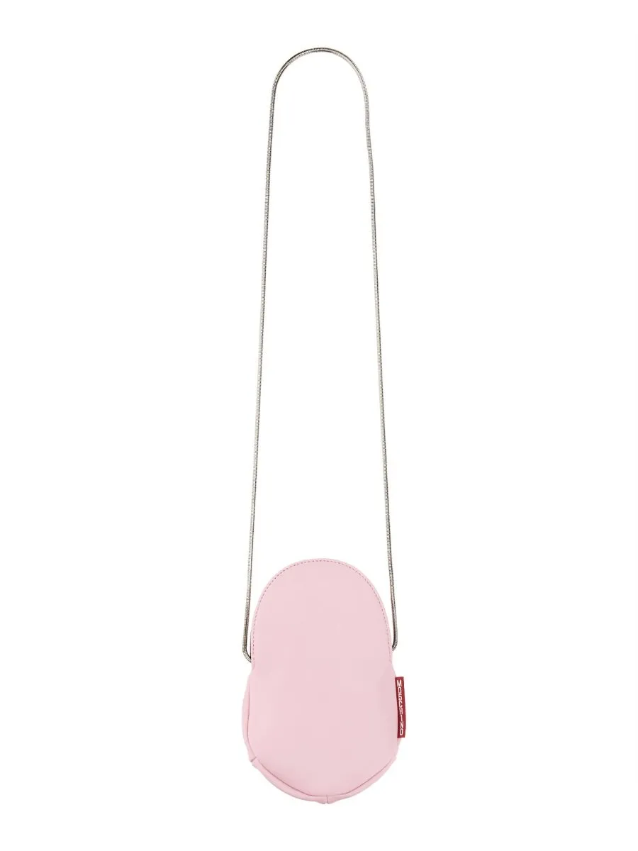 Moschino Jeans Logo Patch Chain-Linked Crossbody Bag