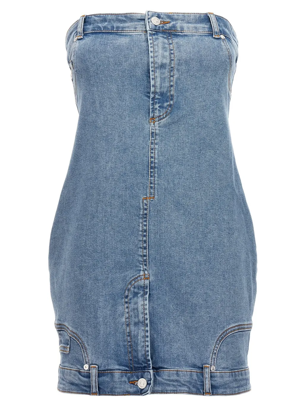 Moschino Jeans Off-Shoulder Denim Dress