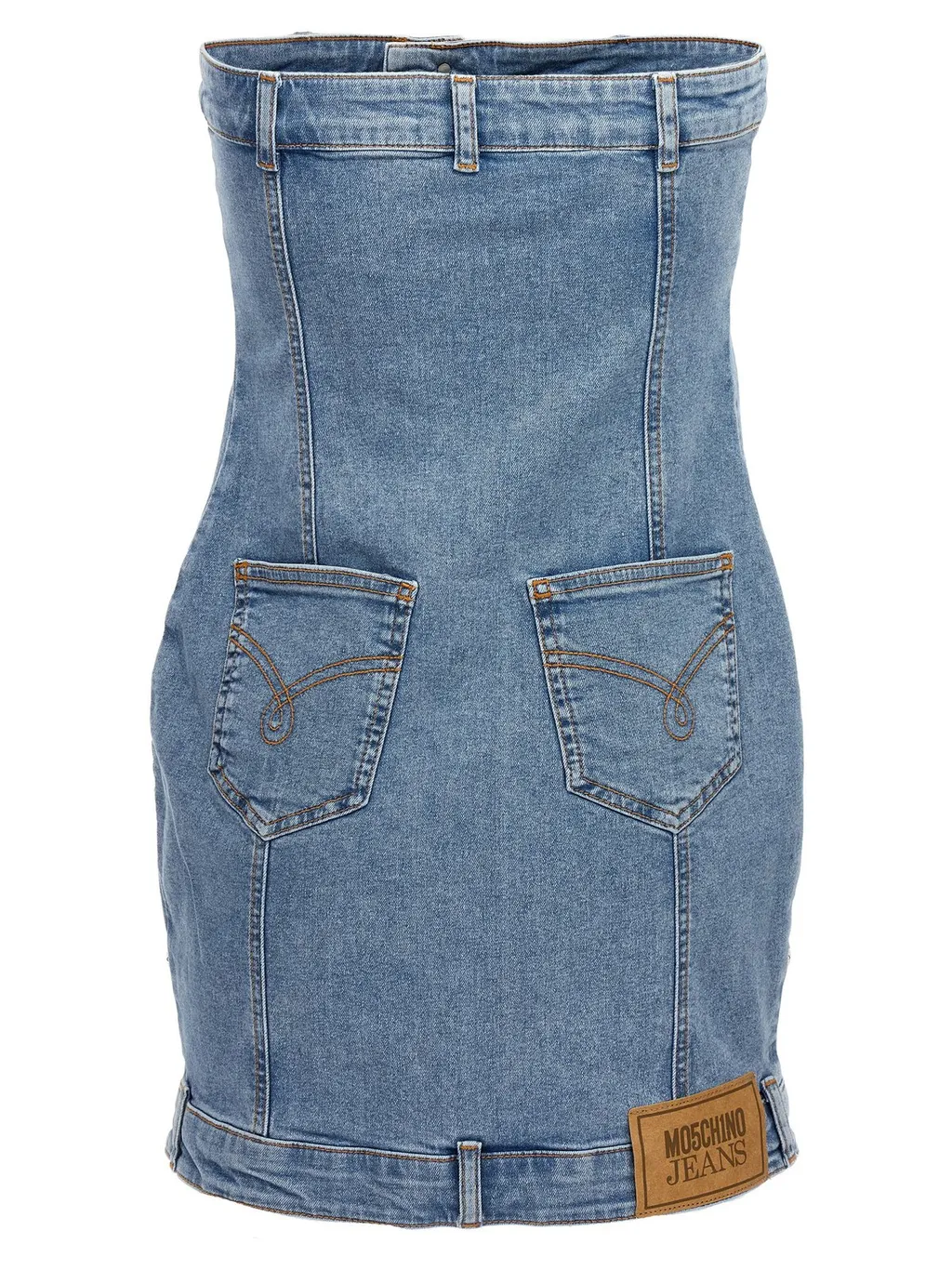 Moschino Jeans Off-Shoulder Denim Dress