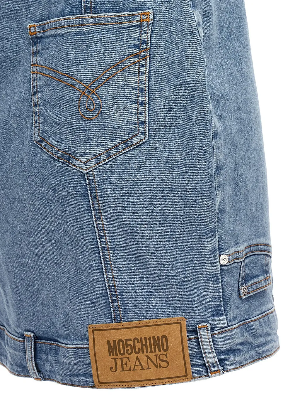 Moschino Jeans Off-Shoulder Denim Dress