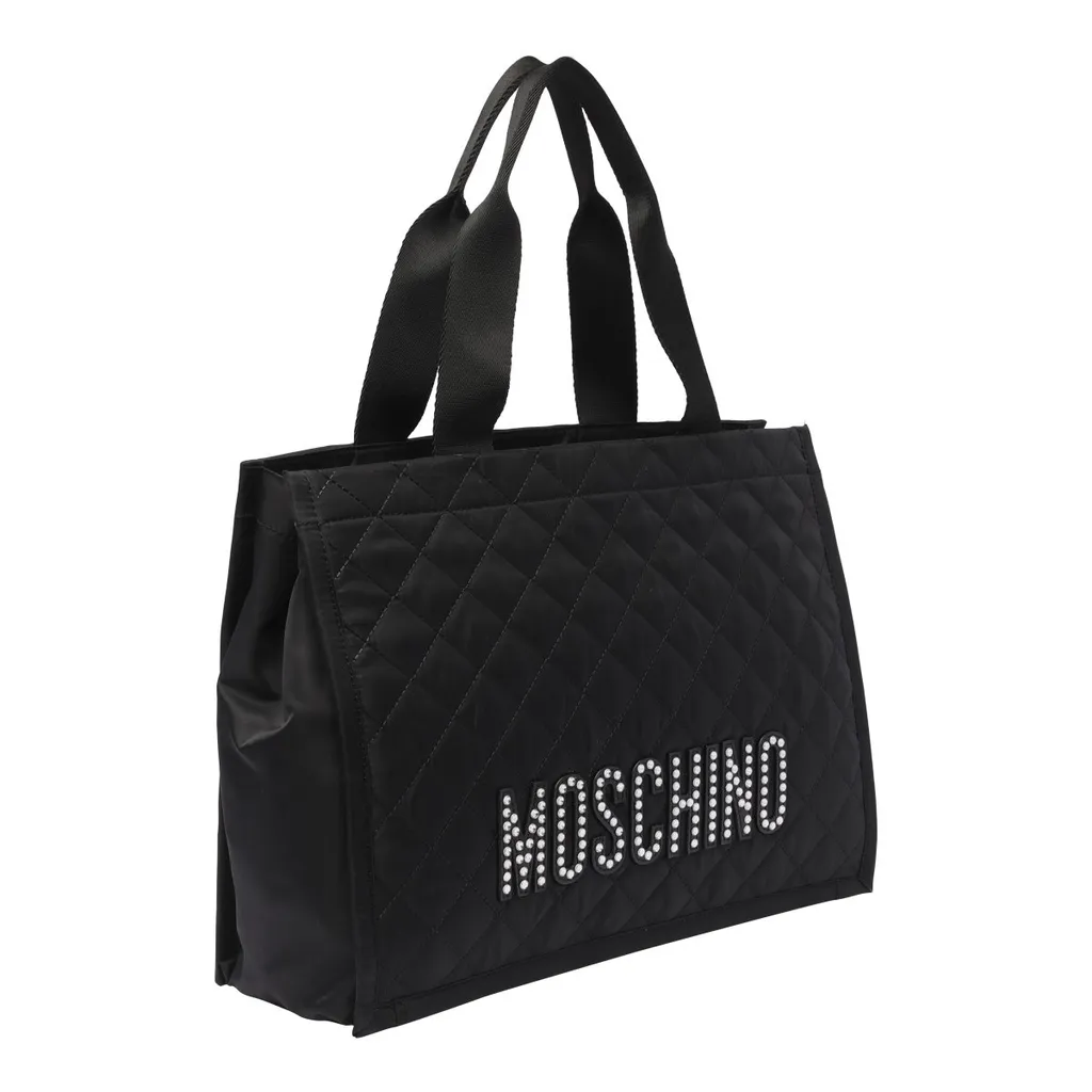 Moschino Logo Embellished Top Handle Bag
