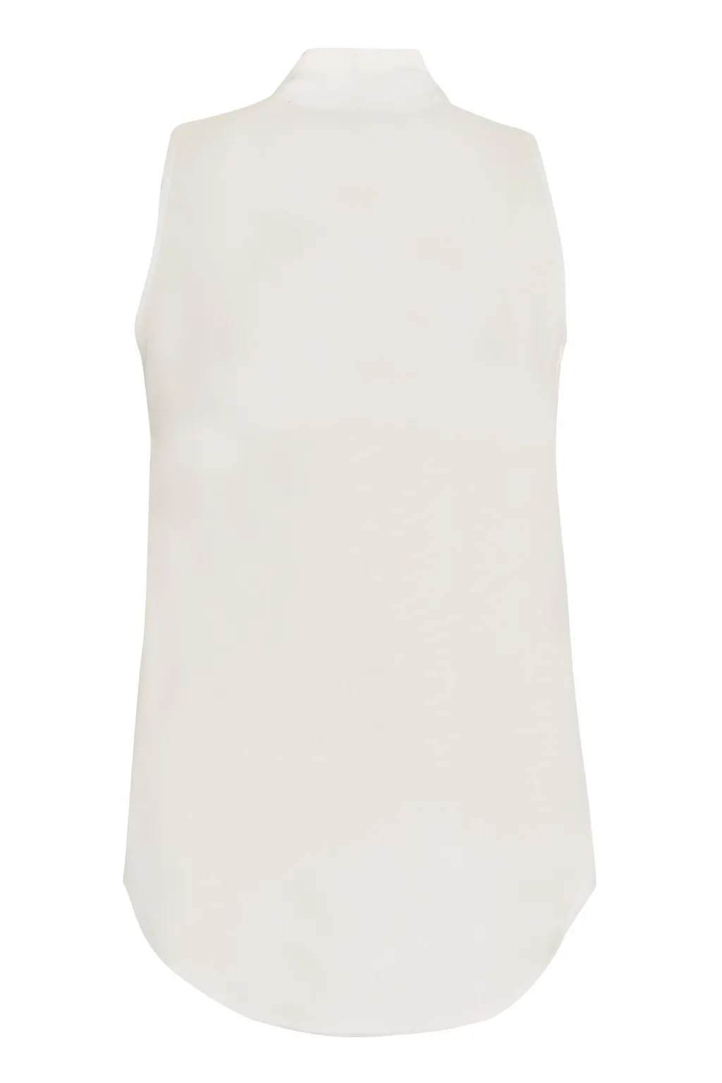 Moschino Sleeveless Pussy-Bow Buttoned Blouse