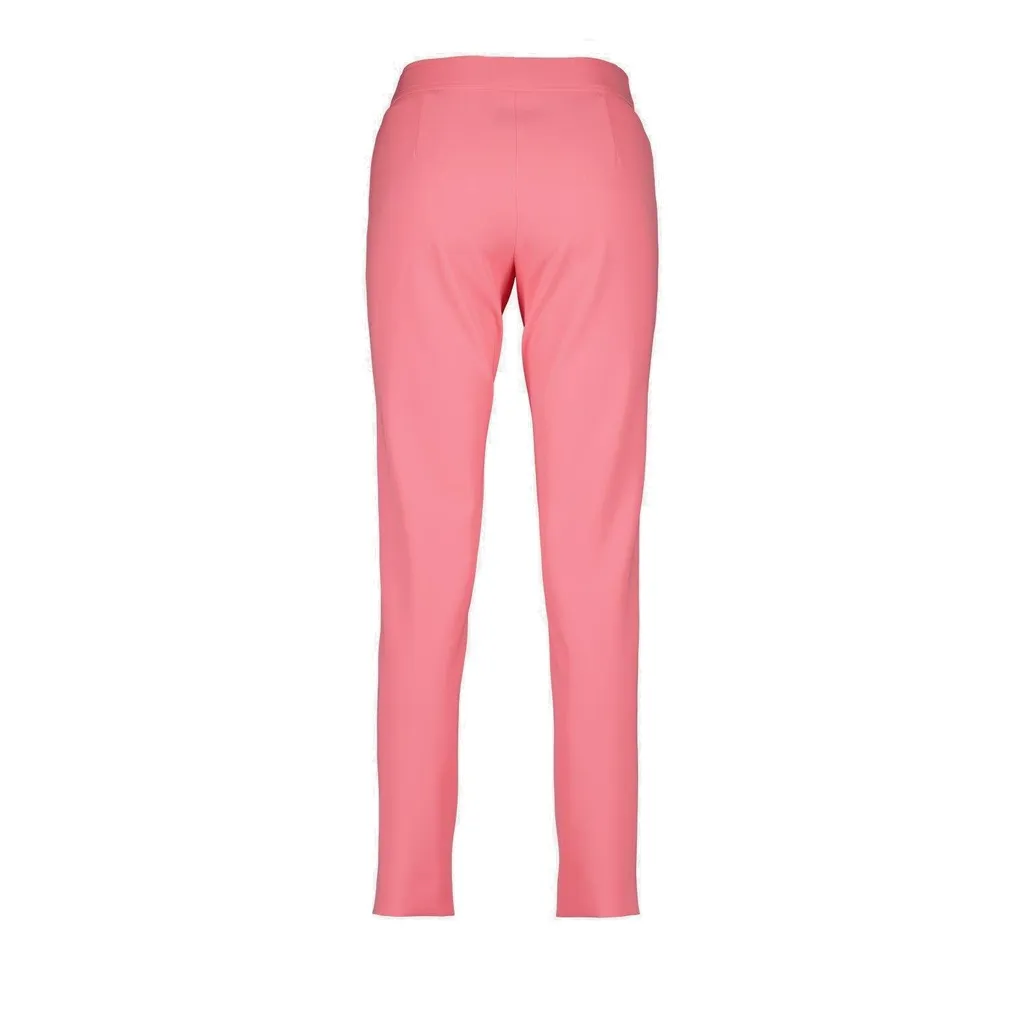 Moschino Logo Plaque Belt Straight-Leg Trousers