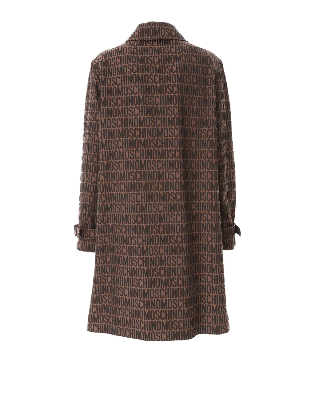 Moschino Logo-Jacquard Straight Hem Trench Coat