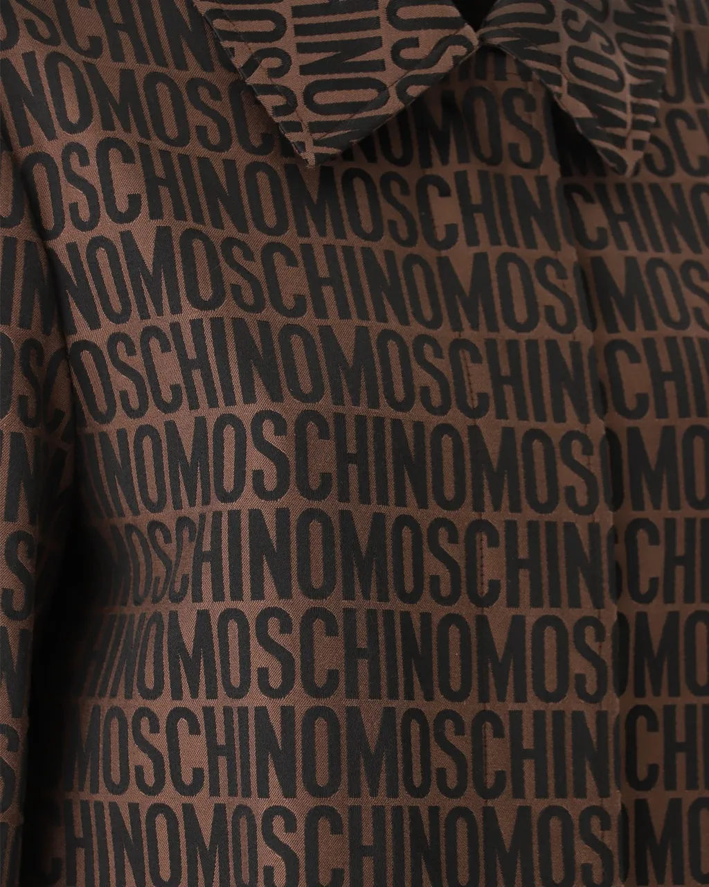 Moschino Logo-Jacquard Straight Hem Trench Coat