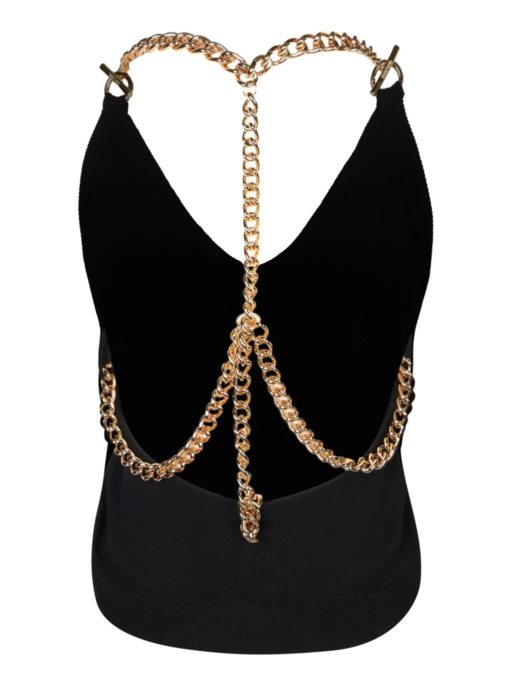 Moschino Open Back Chain Link Top