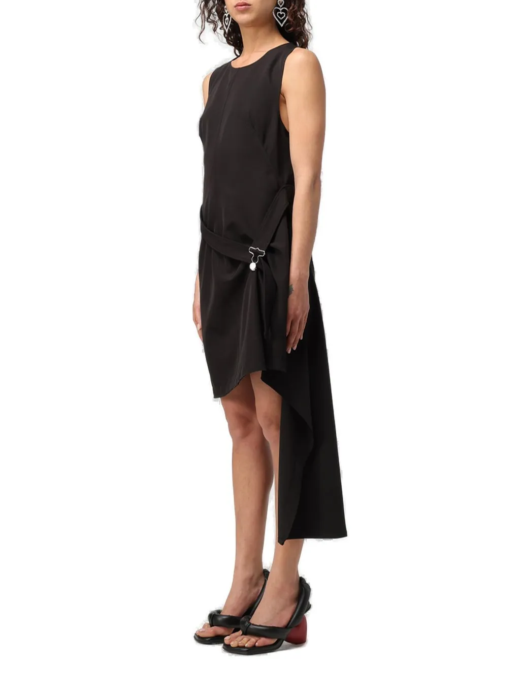 Moschino Jeans Sleeveless Asymmetric Hem Mini Dress