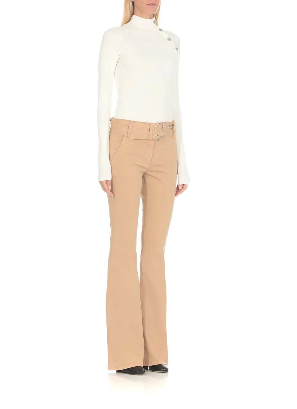 Moschino Jeans Belted Flared Pants