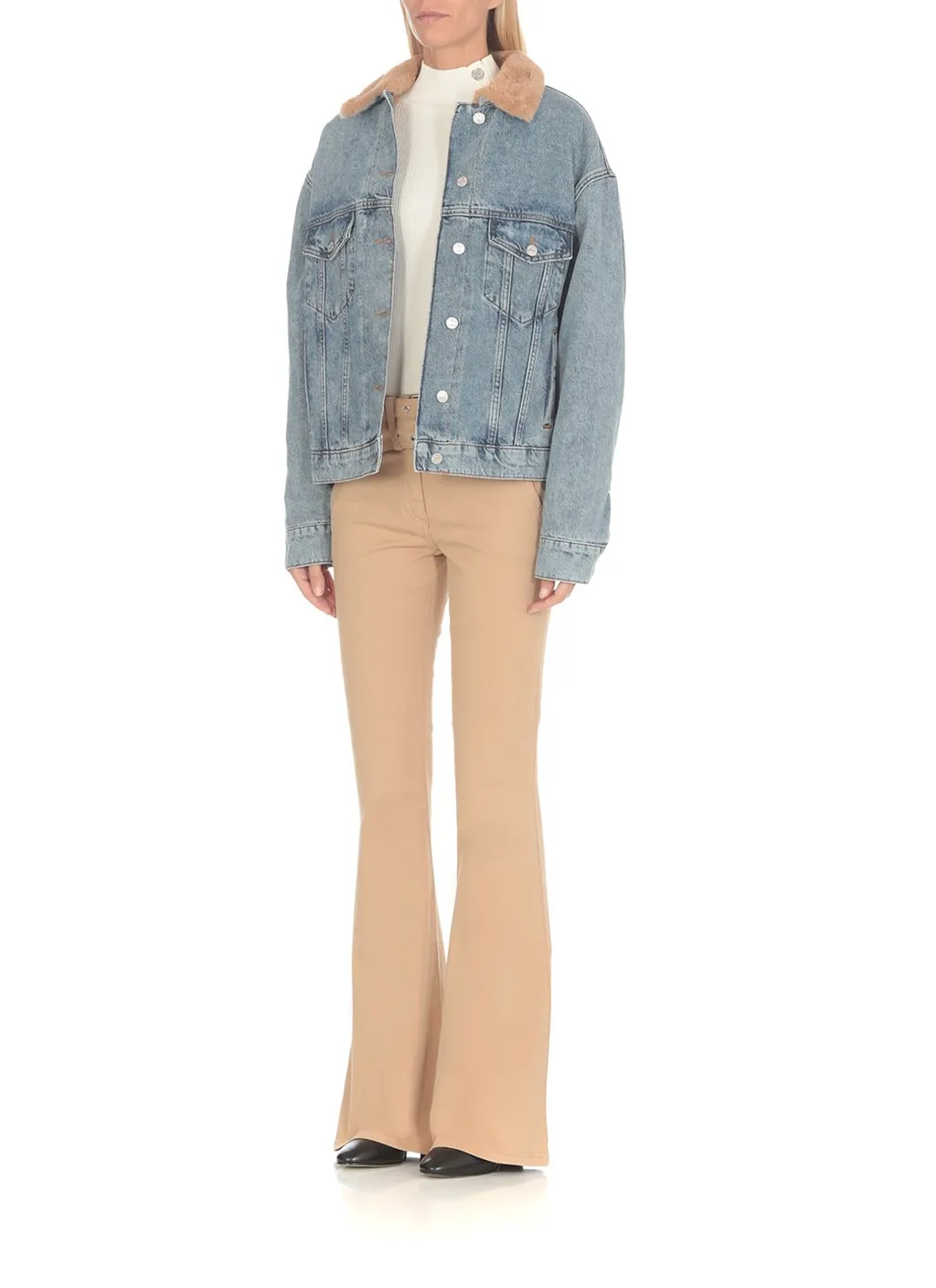 Moschino Jeans Belted Flared Pants