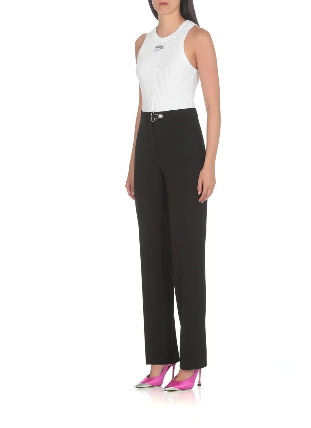 Moschino Jeans Mid Rise Flared Trousers
