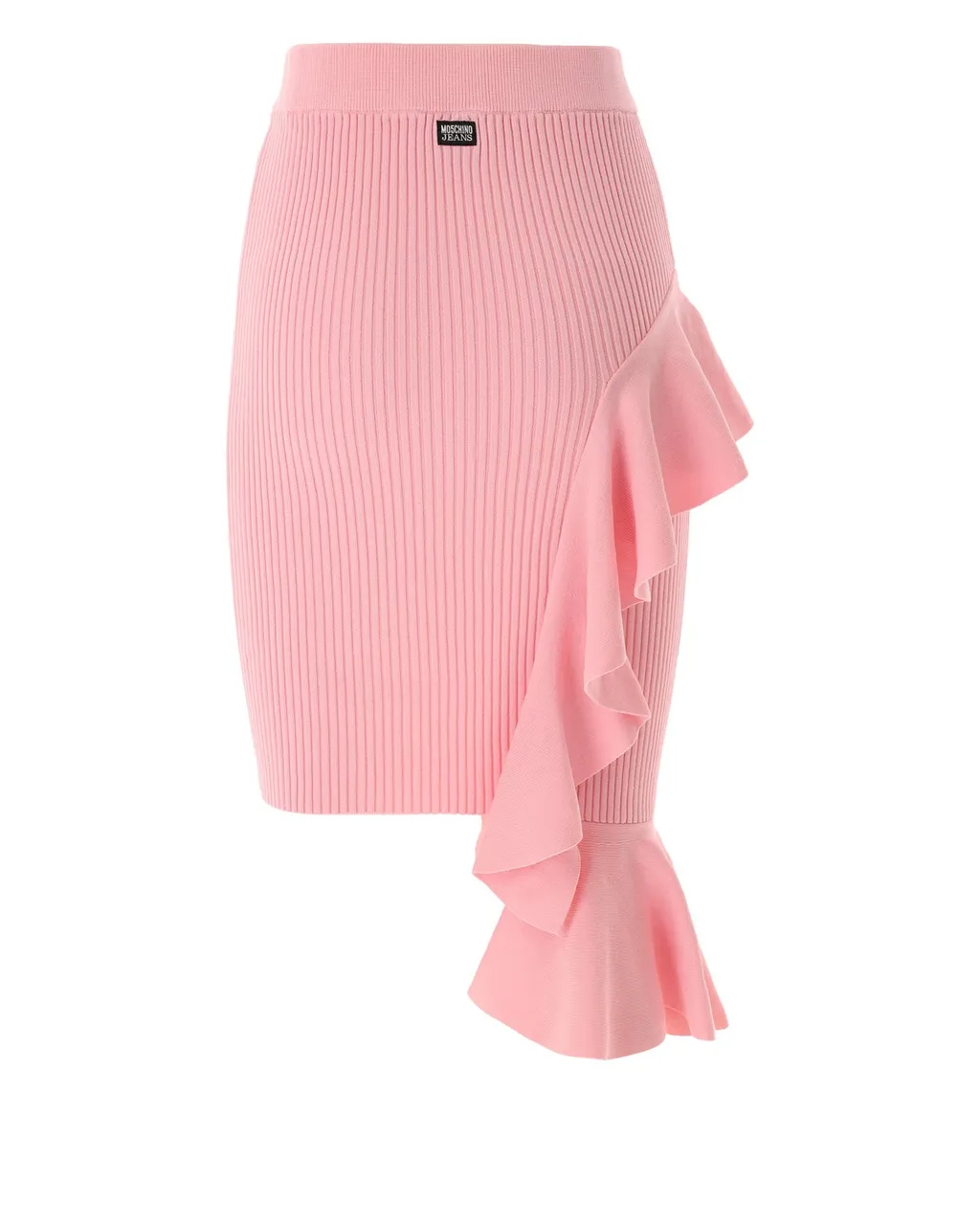 Moschino Jeans Ruffled Detail Knitted Midi Skirt