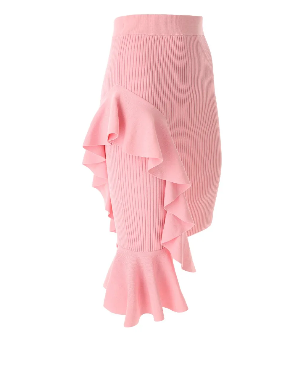 Moschino Jeans Ruffled Detail Knitted Midi Skirt