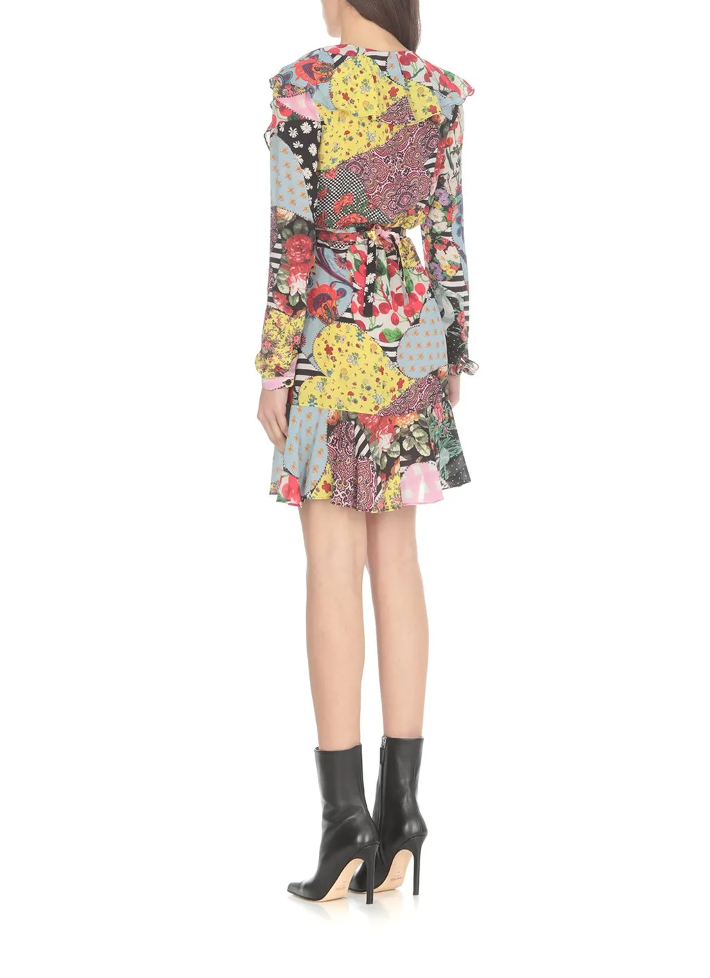 Moschino Jeans Floral-Printed Long-Sleeved Mini Dress