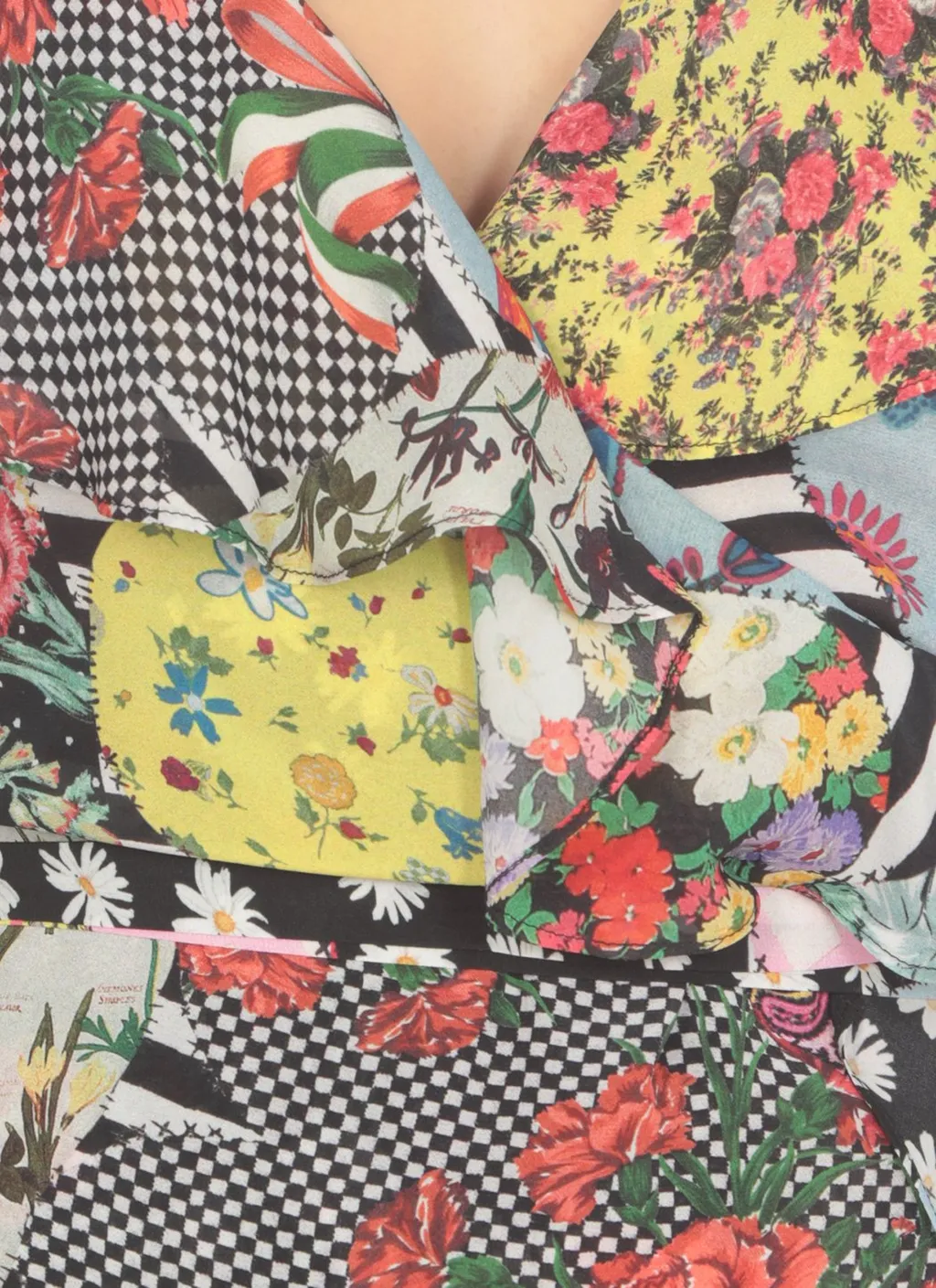 Moschino Jeans Floral-Printed Long-Sleeved Mini Dress