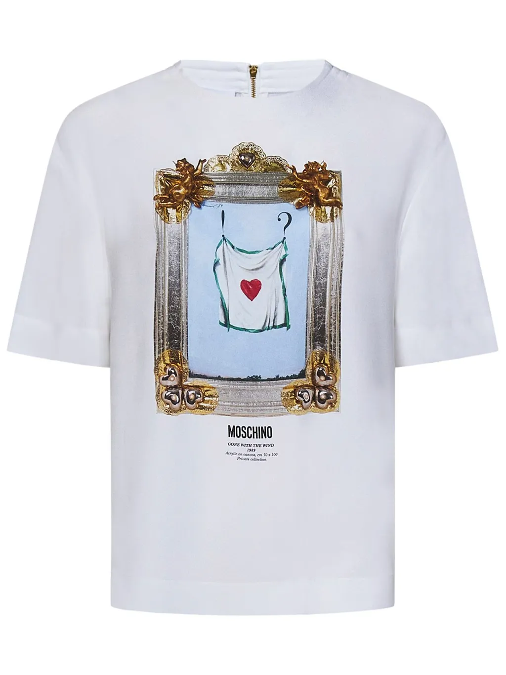 Moschino Painting-Printed Crewneck T-Shirt