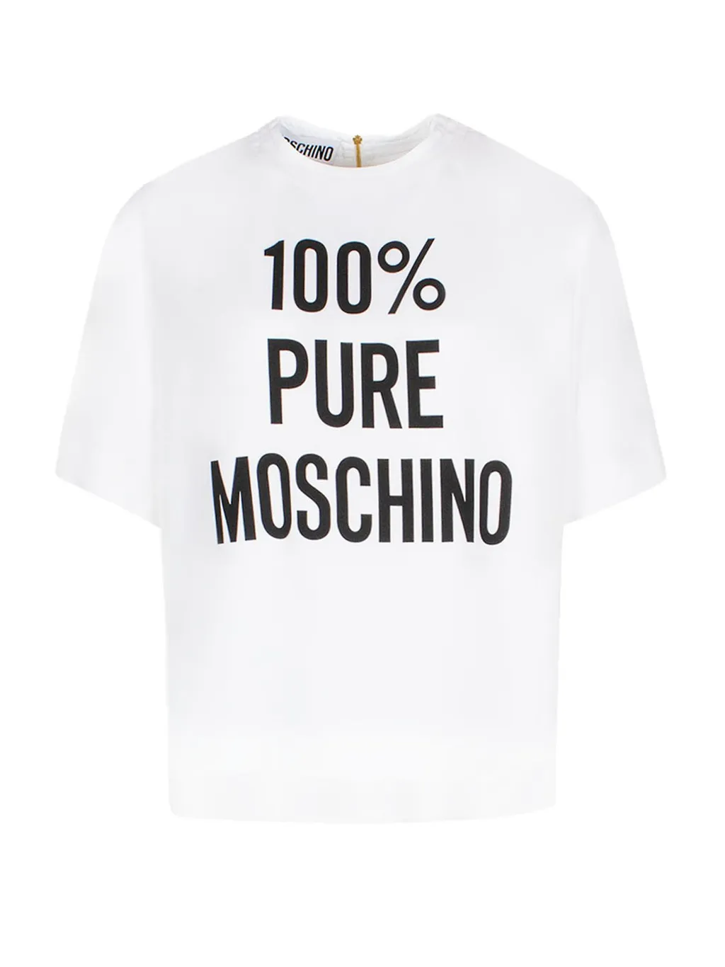 Moschino Slogan Printed Crewneck T-Shirt