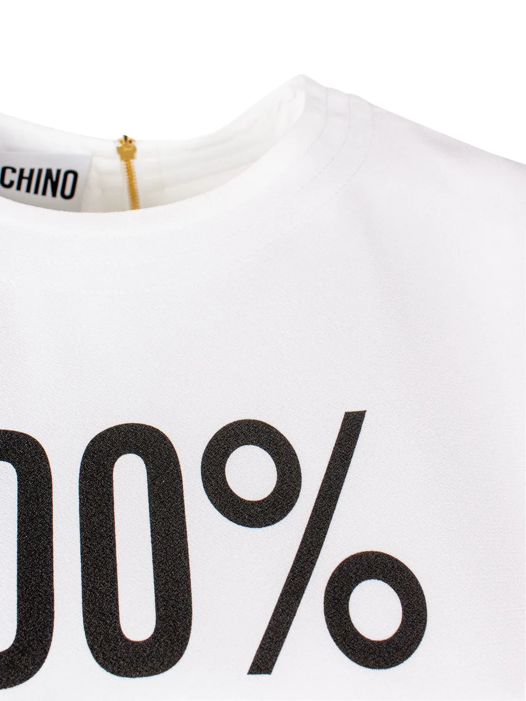 Moschino Slogan Printed Crewneck T-Shirt