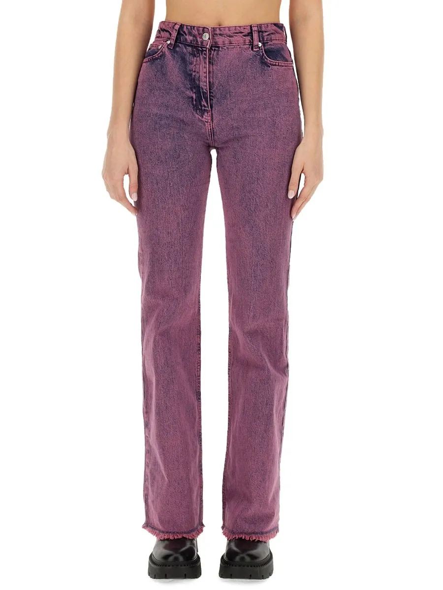 Moschino Jeans Frayed Hem Flared Jeans