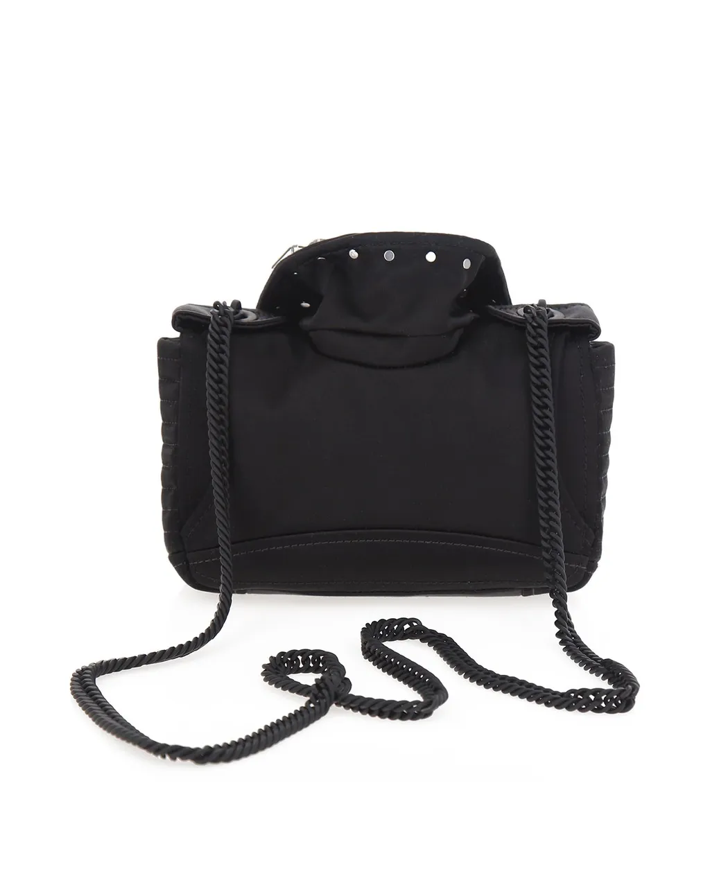 Moschino Logo Printed Embellished Biker Crossbody Bag