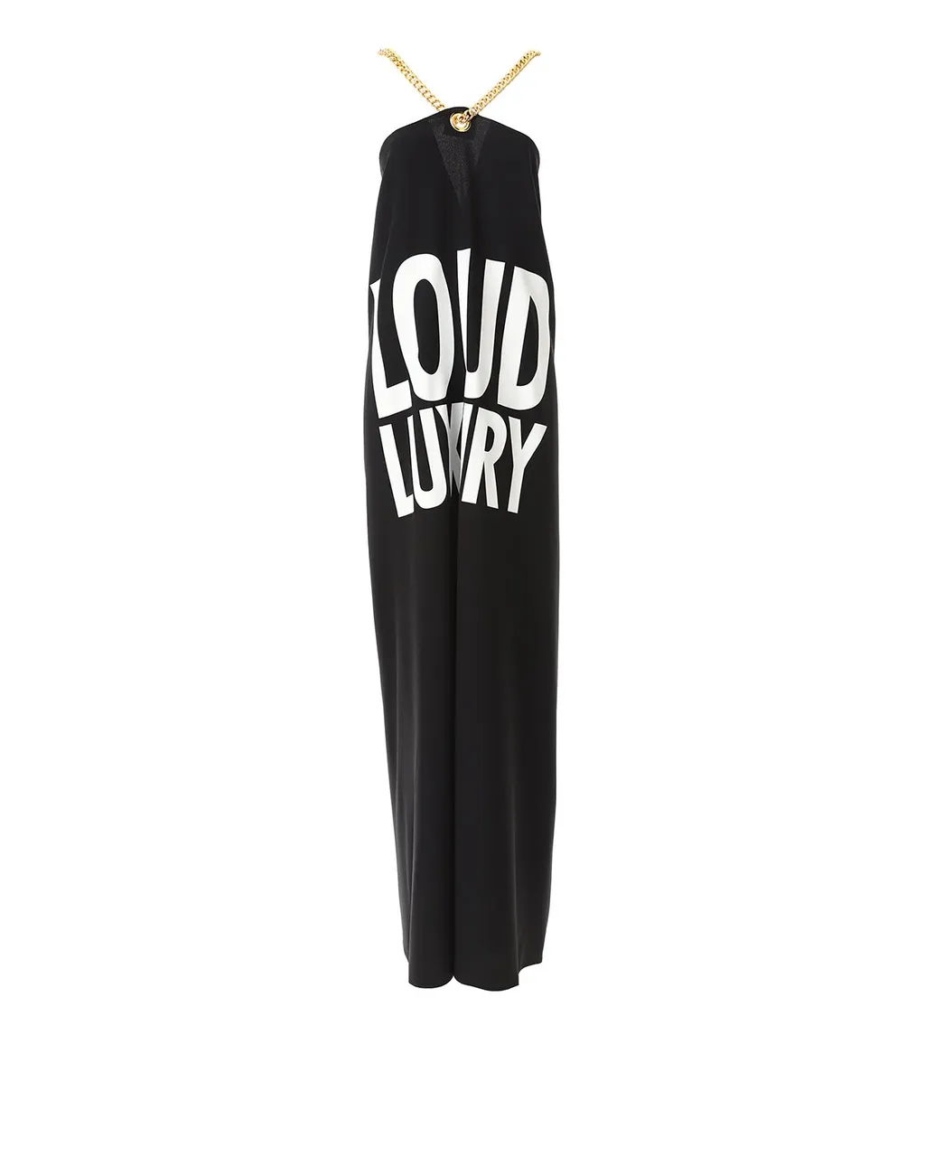Moschino Loud Luruxy Printed Chain-Halterneck Maxi Dress