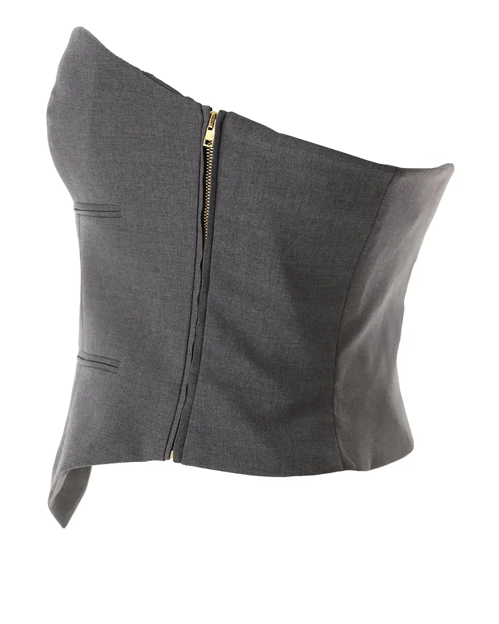 Moschino Strapless Cropped Sweetheart-Neck Vest