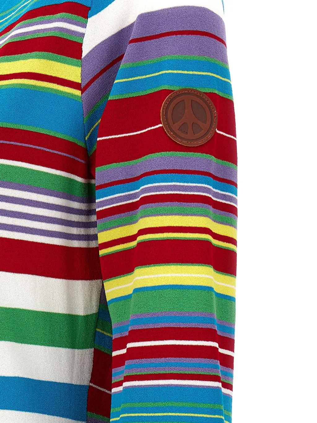 Moschino Jeans Striped Knit Long Cardigan