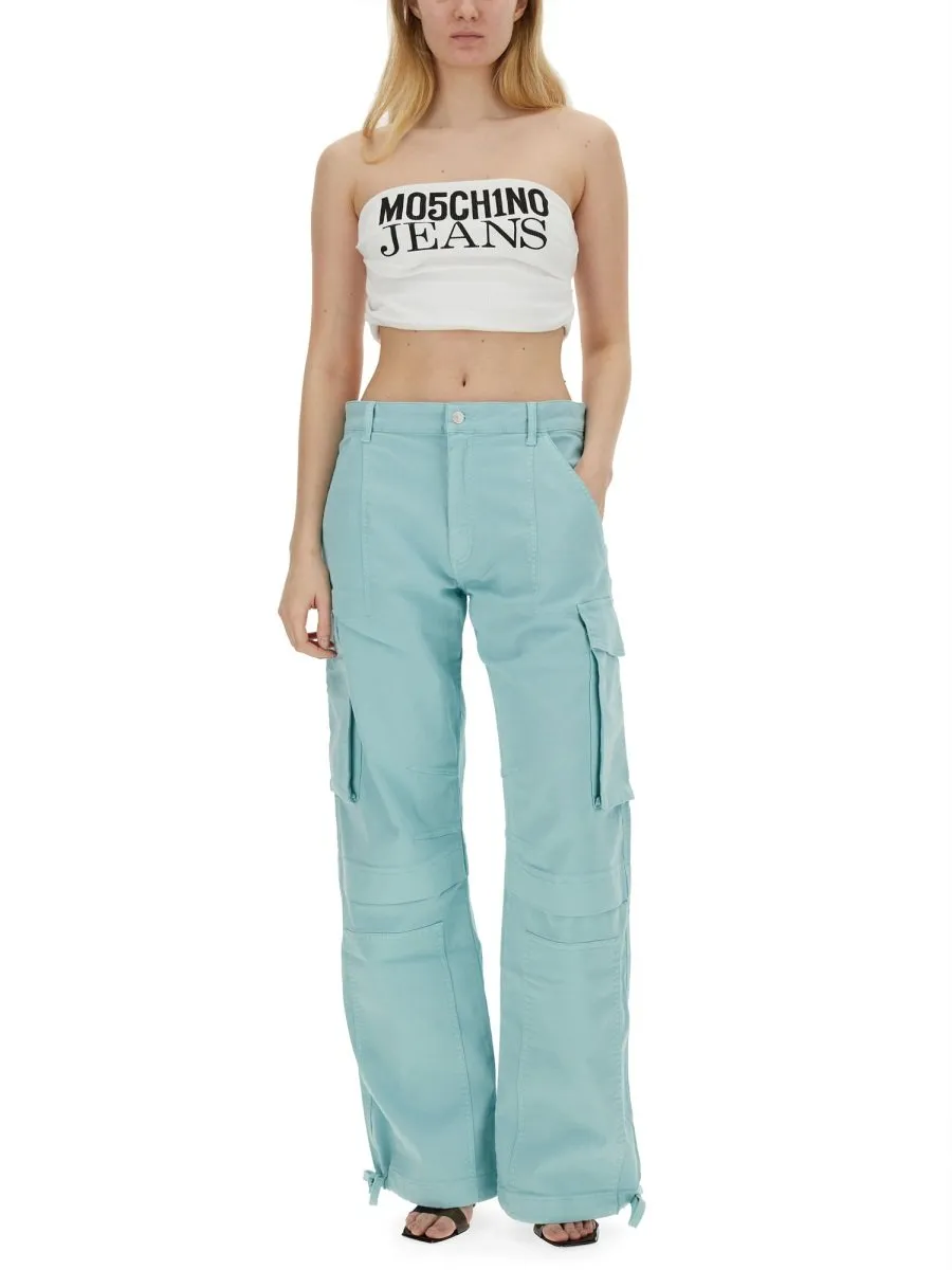 Moschino Jeans Logo Patch Cargo Pants