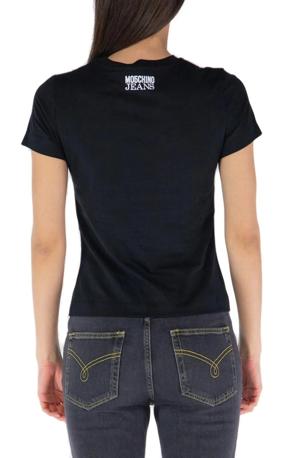 Moschino Jeans Peace Sign-Motif Crewneck T-Shirt
