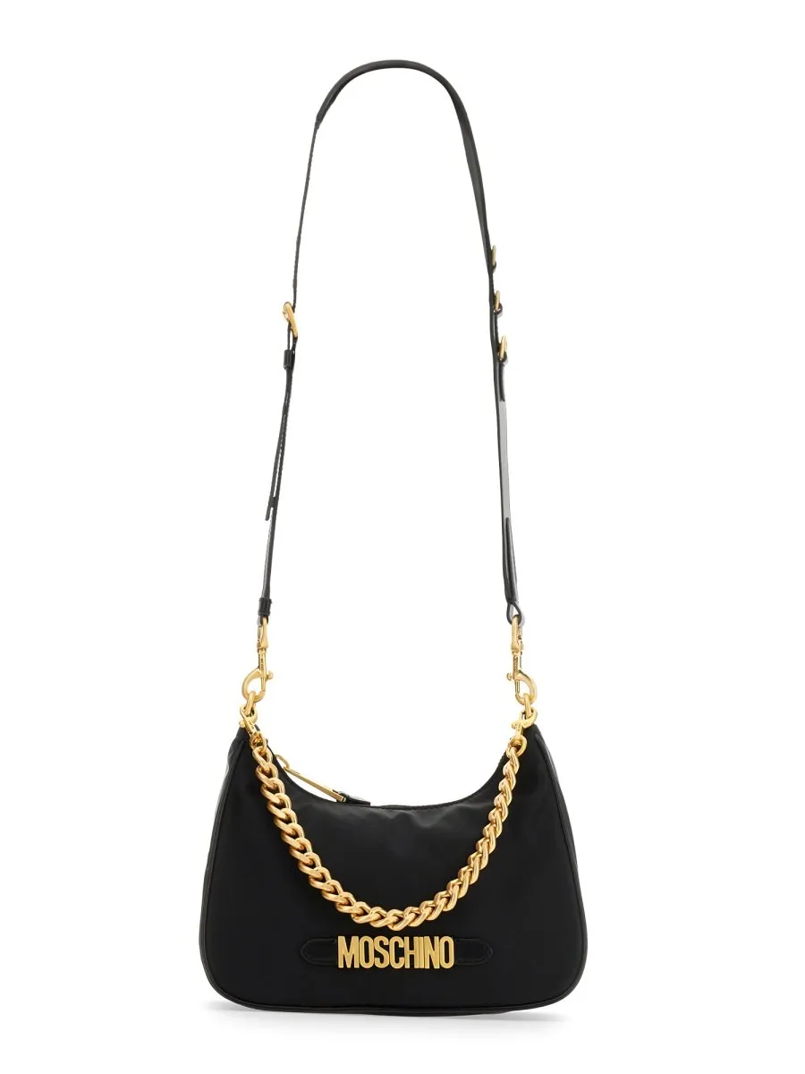 Moschino Logo Lettering Hobo Bag