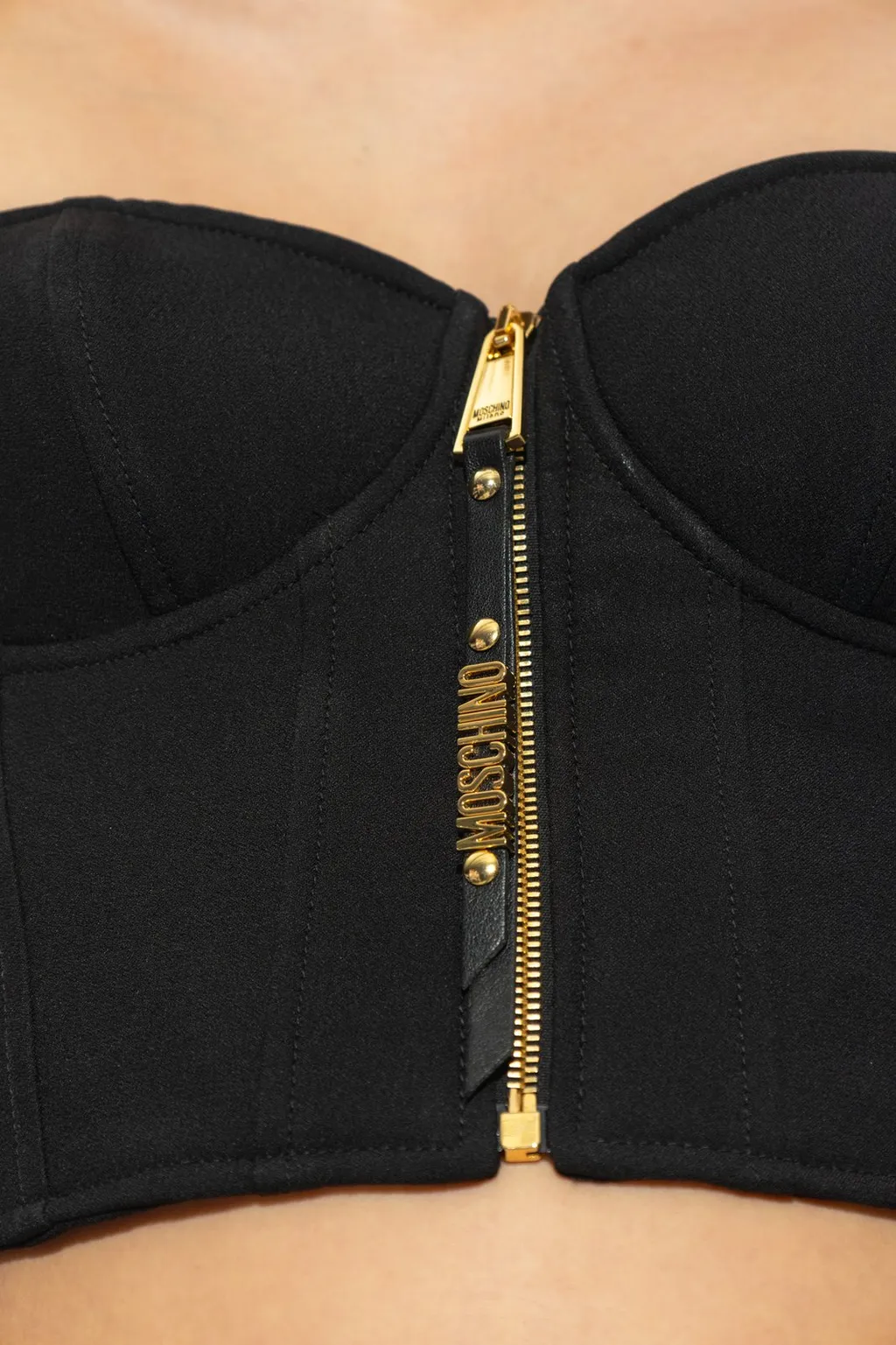 Moschino Sleeveless Zip-Up Tank Top