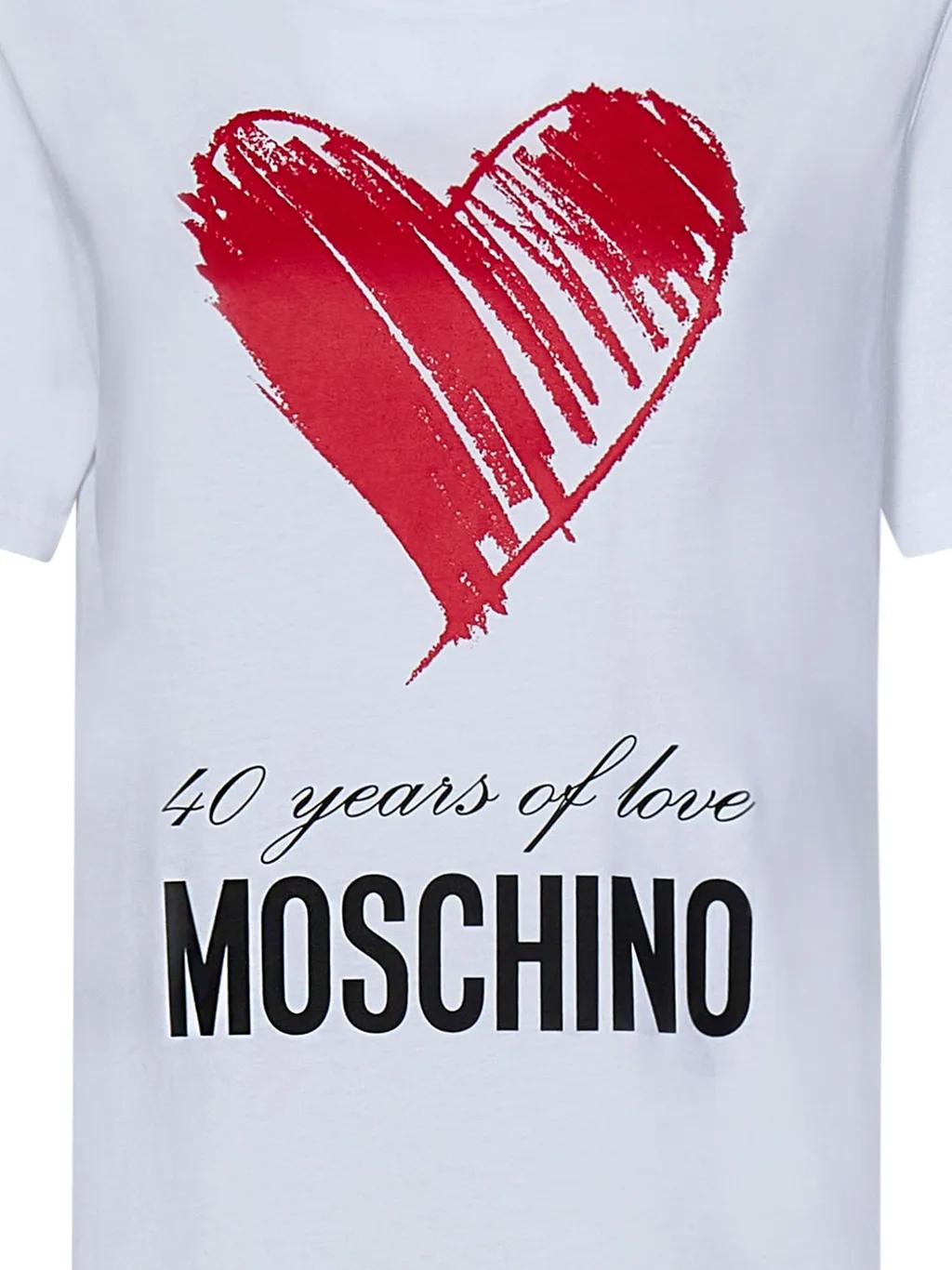 Moschino Heart-Motif Printed Crewneck T-Shirt