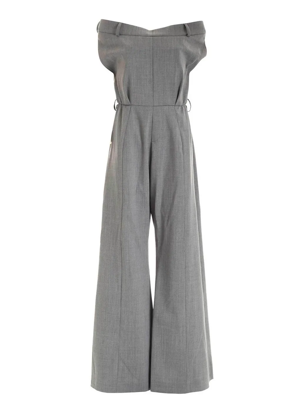 Moschino Gabardine Off-Shoulder Jumpsuit