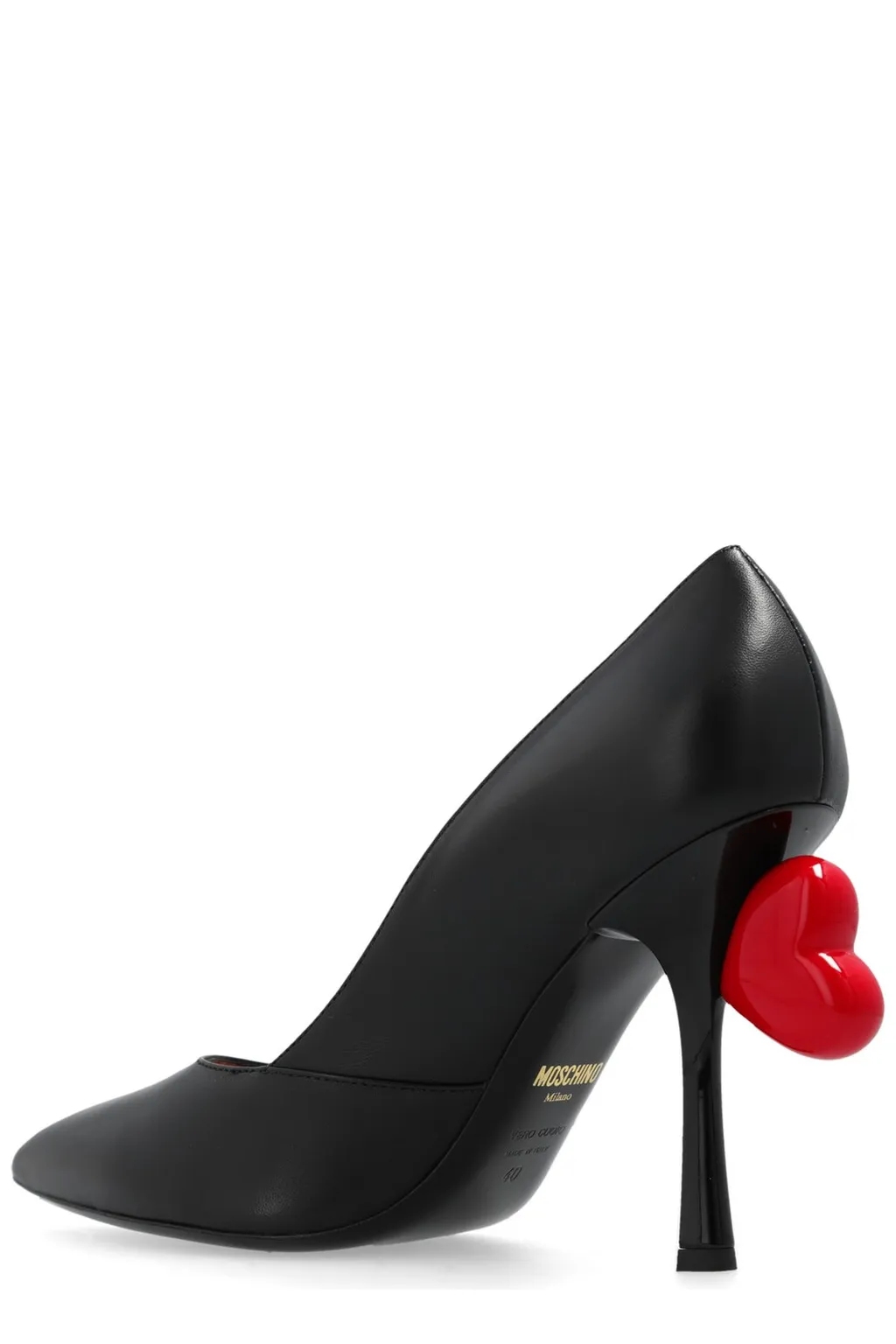 Moschino Sweet Heart Embellished Pumps