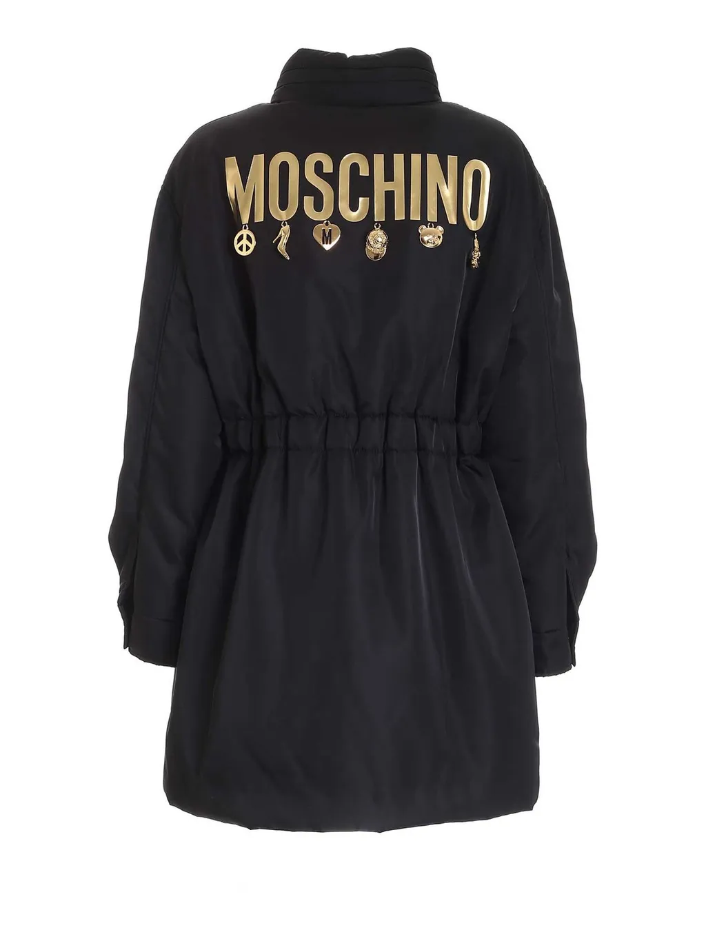 Moschino Logo Charms Elasticated-Waist Coat
