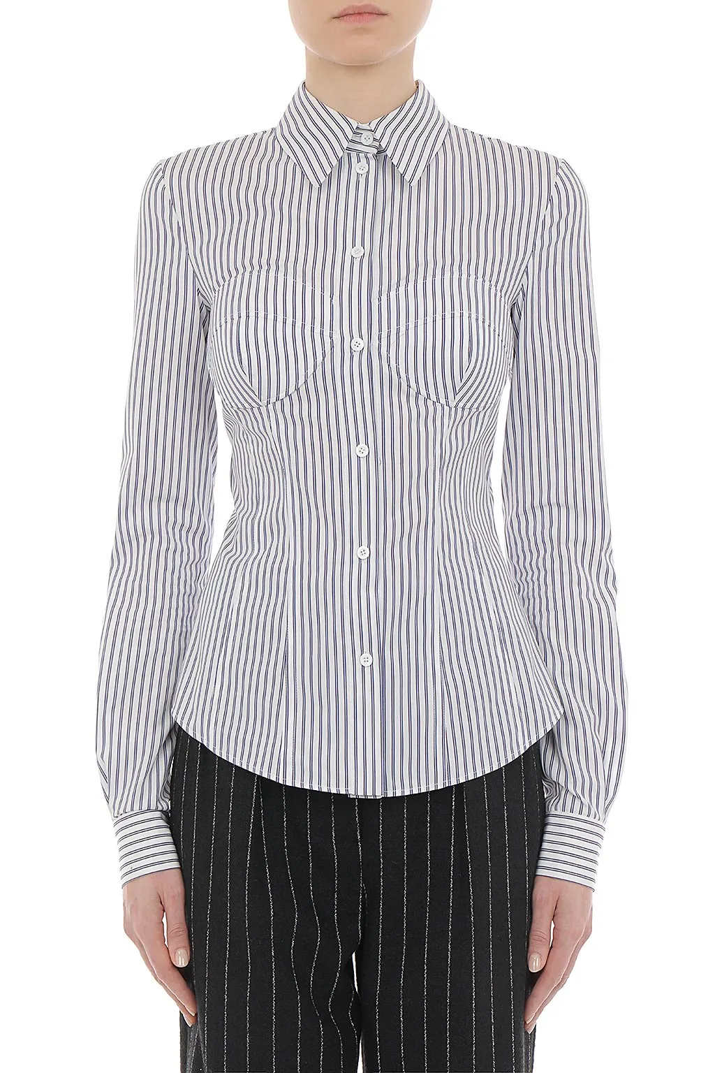 Moschino Striped Buttoned Shirt