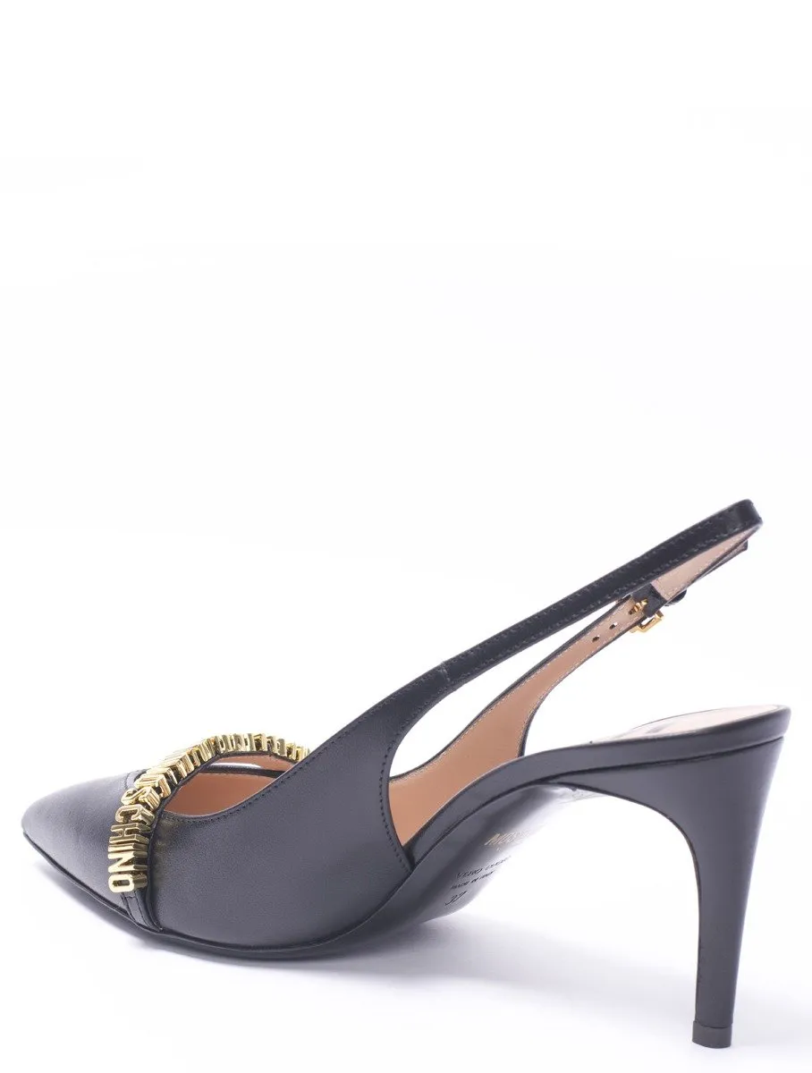 Moschino Pointed-Toe Slingback Pumps