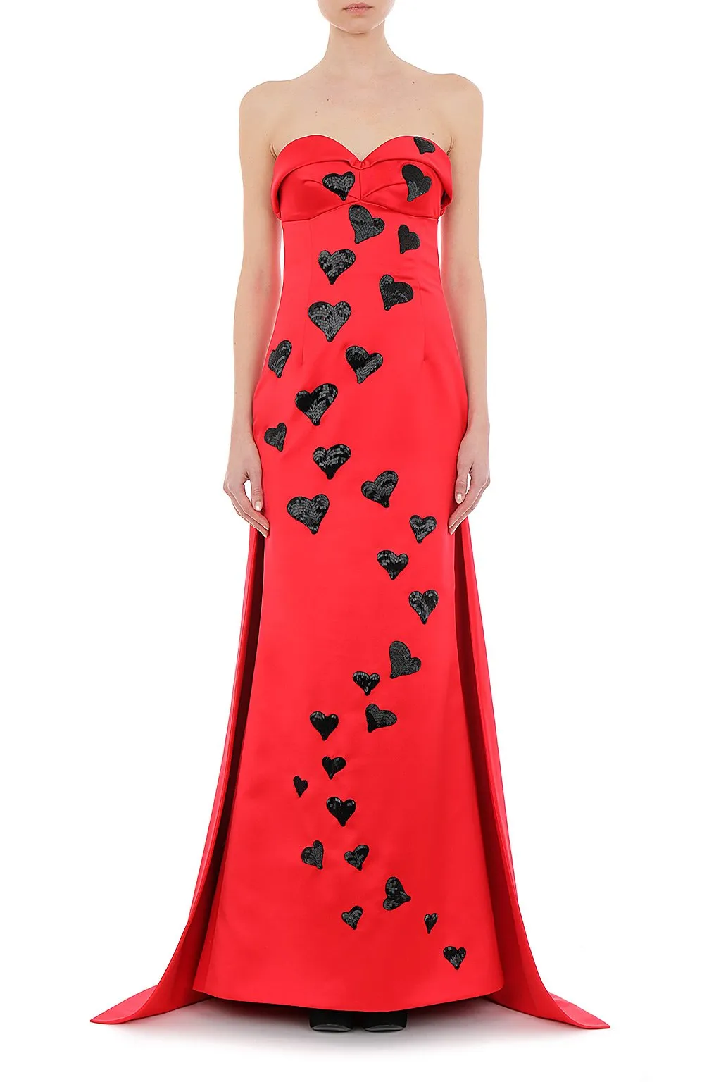 Moschino Embellished Heart Sleeveless Maxi Dress