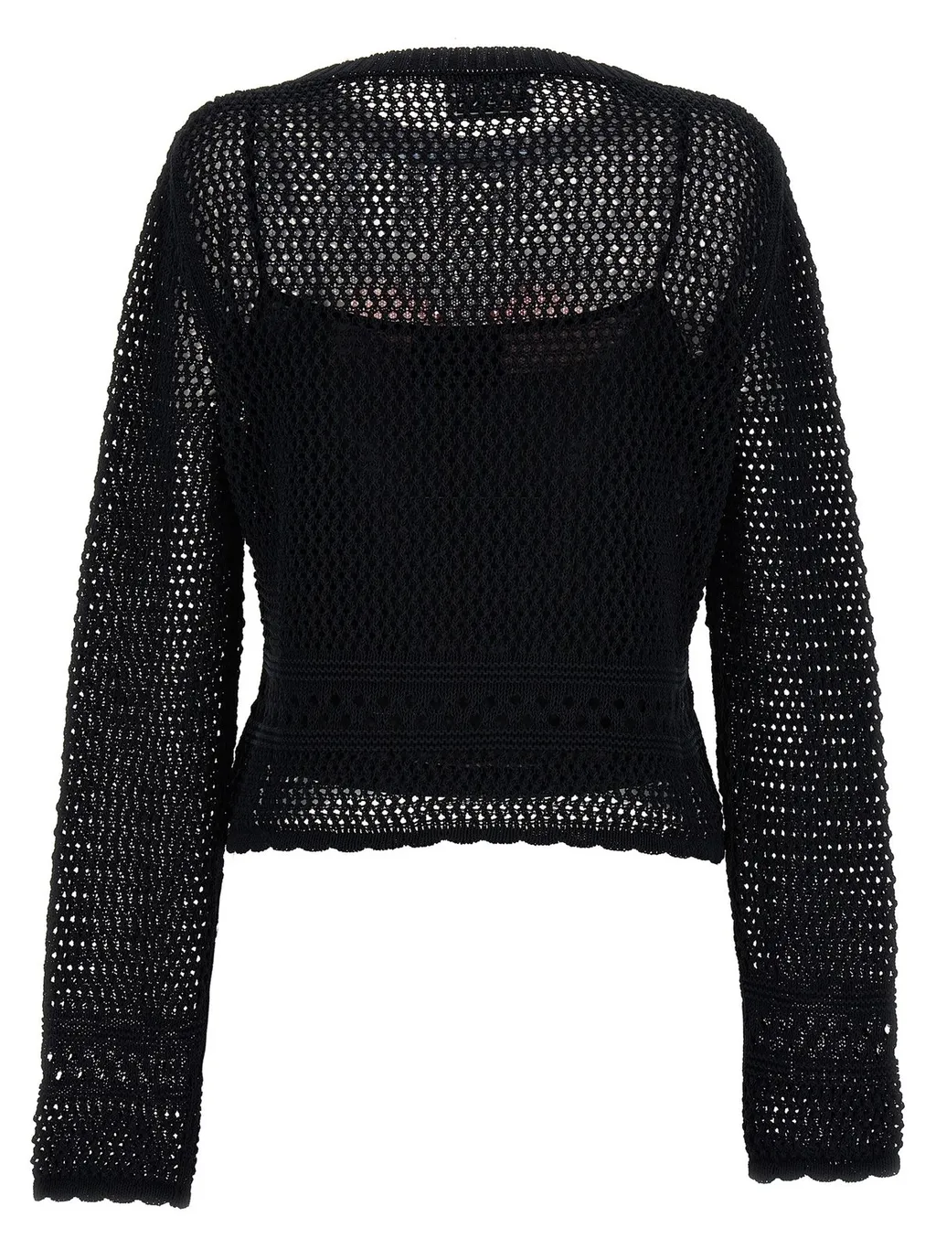 Moschino Jeans Crewneck Crochet-Knit Jumper