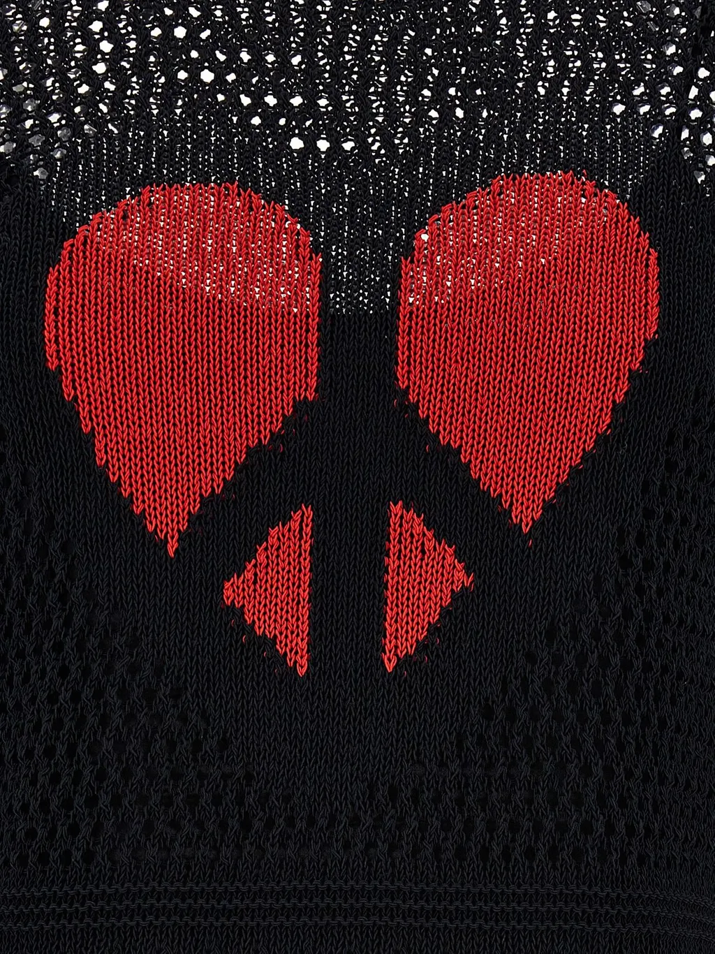 Moschino Jeans Crewneck Crochet-Knit Jumper