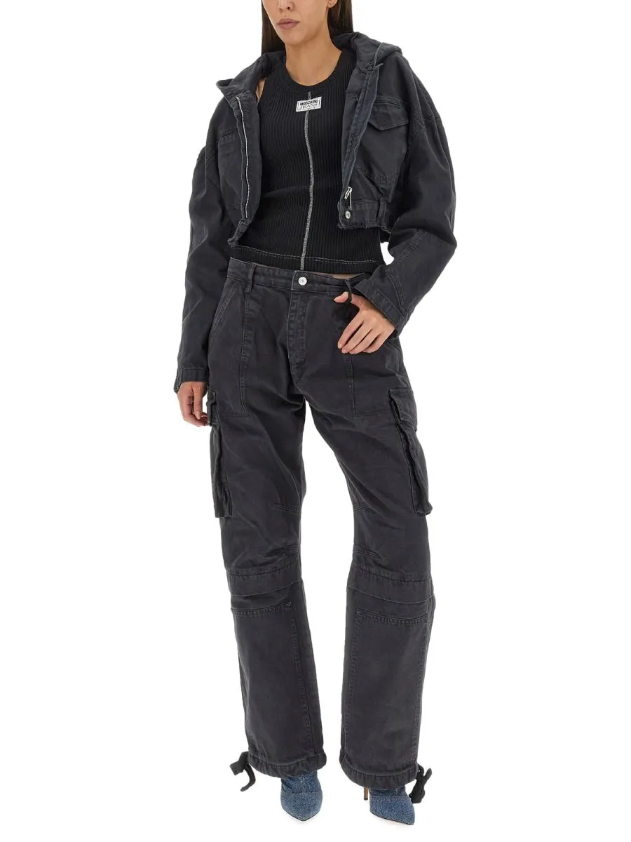 Moschino Jeans Cropped Hooded Jacket