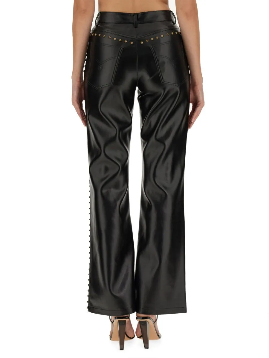Moschino Jeans Stud-Detailed Wide-Leg Trousers