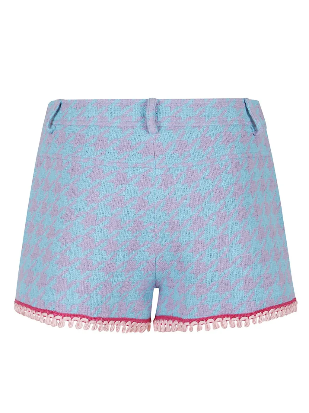 Moschino Houndstooth Tassel Trim Shorts