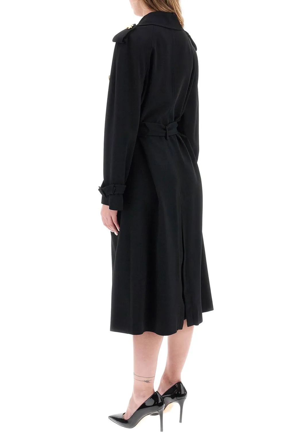 Moschino Heart Shaped Buttons Double Breasted Coat