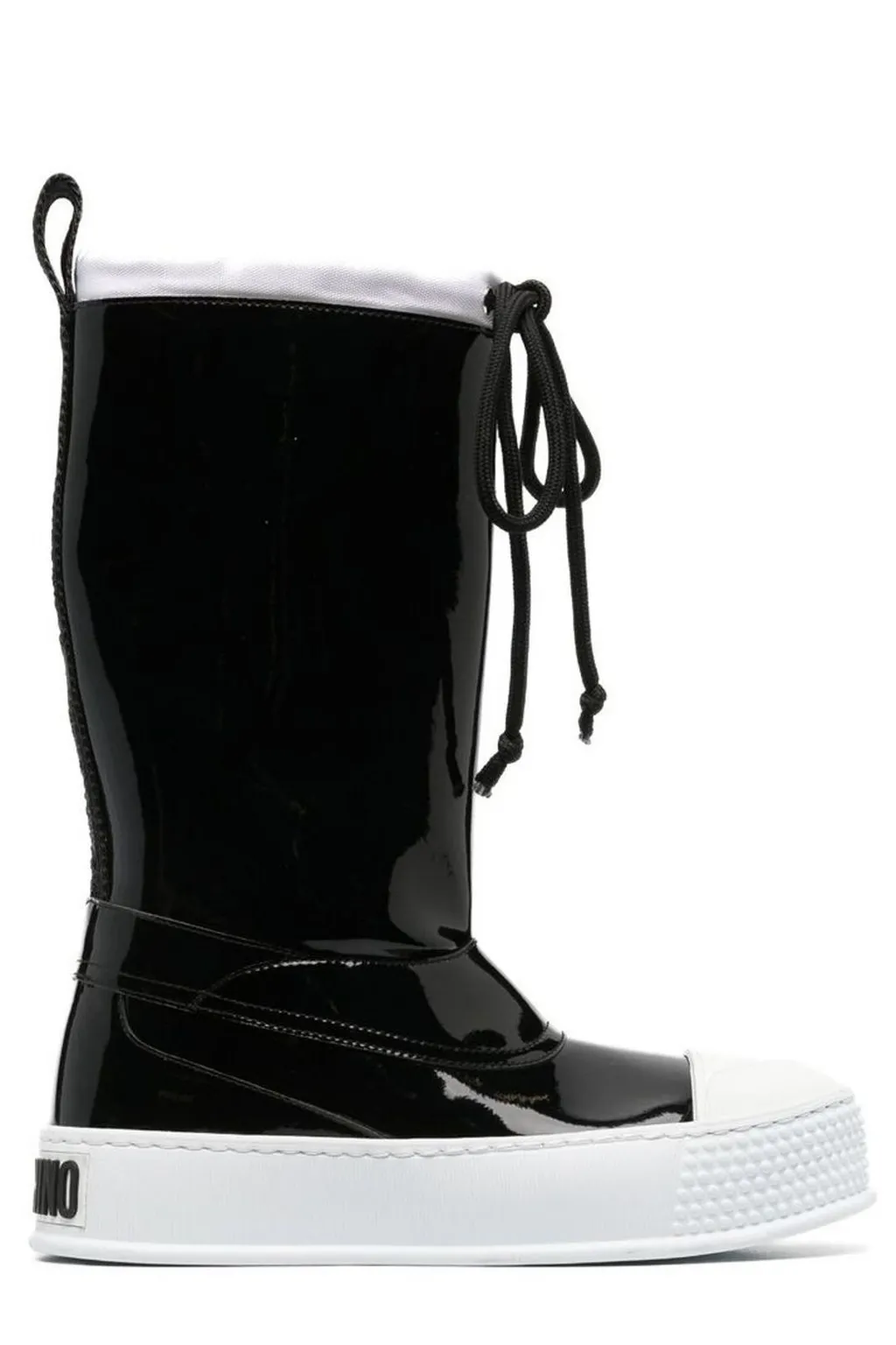 Moschino Drawstring Glossy Boots