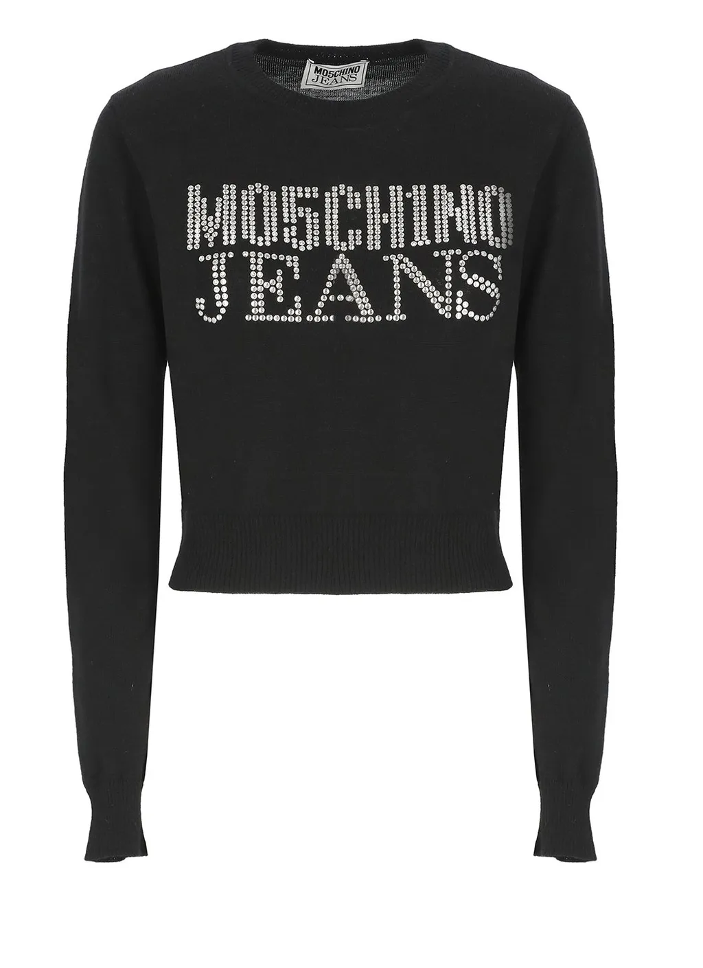 Moschino Jeans Logo Embellished Knitted Jumper